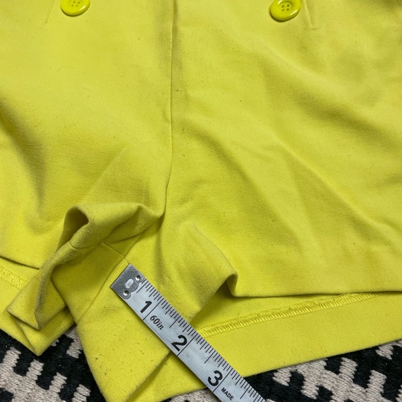Forever 21 neon yellow high-waisted sailor shorts. - Picture 6 of 6